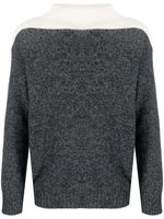 Marni pull bicolore en laine vierge - Gris