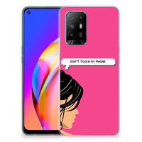 OPPO A94 5G | Reno5 Z Silicone-hoesje Woman Don't Touch My Phone - thumbnail