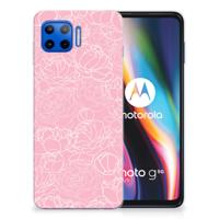 Motorola Moto G 5G Plus TPU Case White Flowers