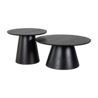 Richmond Ronde Salontafel Jazz Set van 2 stuks - Zwart