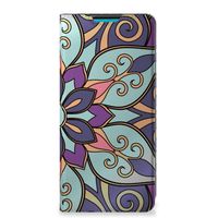 Samsung Galaxy A73 Smart Cover Purple Flower - thumbnail