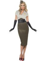 WW2 Army Pin Up Spice Darling Costume (S)