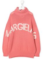 MM6 Maison Margiela Kids pull en maille intarsia à col roulé - Rose - thumbnail