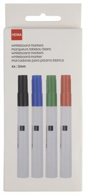 HEMA 4-pak Whiteboardmarkers HEMA 4-pak Whiteboardmarkers