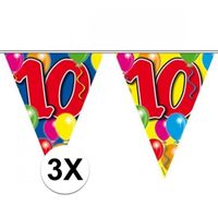 3x Leeftijd vlaggenlijnen 10 jaar 10 meter