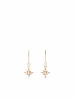 Mizuki petites boucles d'oreilles en or 14ct ornées de diamants - thumbnail