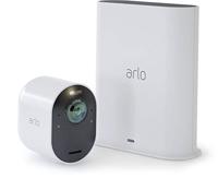 ARLO VMS5140-100EUS Ultra Smart Home 1 draadloze 4K HDR bewakingscamera & veiligheidsalarm, binnen/buiten, nachtzicht, 180 graden kijkhoek, WLAN, 2-weg audio, spotlight, bewegingsmelder, Ultra 4K, Wit