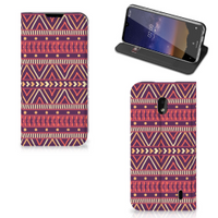 Nokia 2.2 Hoesje met Magneet Aztec Paars - thumbnail