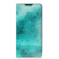 Bookcase Samsung Galaxy A73 Painting Blue