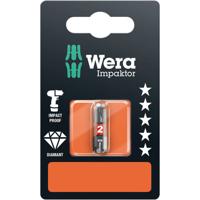 Wera 851/1 IMP DC SB SiS 05073916001 Kruis-bit PH 2 Gereedschapsstaal Gelegeerd, Diamant gecoat D 6.3 1 stuk(s)