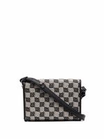 MISBHV sac porté épaule à motif monogrammé en jacquard - Noir