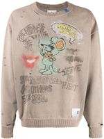 Maison MIHARA YASUHIRO sweat à patch logo - Tons neutres - thumbnail