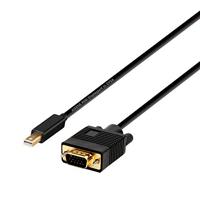 AISENS A125-0362 Mini DP-naar-VGA-converterkabel, mini-DP-stekker naar VGA-stekker, zwart, 2,0 m