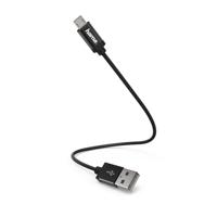 Hama Oplaad-/gegevenskabel Micro-USB 0,2 M Zwart - thumbnail