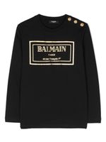 Balmain Kids t-shirt à logo imprimé - Noir - thumbnail