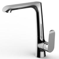 Keukenkraan Mona Mengkraan Rond Chroom Eengreeps Draaibaar Uitloop