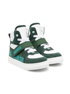 DSQUARED2 KIDS baskets montantes à logo imprimé - Vert