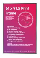 Wissellijst 61x91,5cm Zilver Kunststof