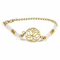 Edelsteen Armband Maansteen met Lotus