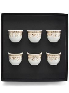 Versace lot de six tasses à expresso Medusa Gala - Blanc