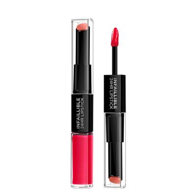 L’Oréal Paris Make-Up Designer Infaillible 24H Lipstick - 701 Cerise - Rood - Langhoudende, Verzorgende Lippenstift - 5 ml