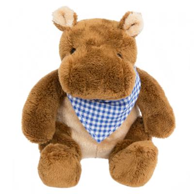 Clemens knuffel Nijlpaard 20 cm pluche donkerbruin