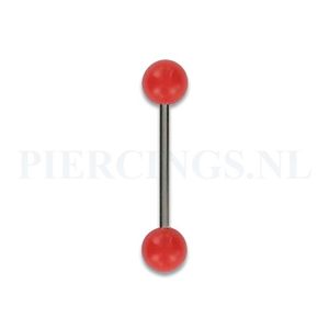 Tongpiercing acryl bordeaux rood