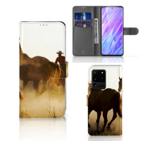 Samsung Galaxy S20 Ultra Telefoonhoesje met Pasjes Design Cowboy - thumbnail