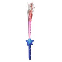 Licht toverstaf - blauw - magische LED verlichting - fiberstick stervormig   - - thumbnail