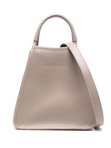 Longchamp petit sac cabas Le Foulonné en cuir - Gris