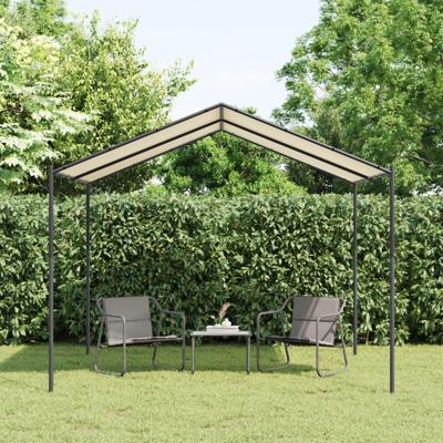 Tuinpaviljoen 3x3 m staal en stof beige Tuinpaviljoen 3x3 m staal en stof beige
