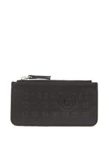 MM6 Maison Margiela Numeric logo-embossed card holder - Noir