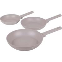BERLINGER HAUS Pannenset met titanium coating, 3-delig, taupe collectie, stijlvol en duurzaam