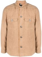 BOSS long-sleeved linen overshirt - Tons neutres