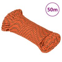 Boottouw 5 mm 50 m polypropyleen oranje - thumbnail