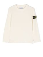 Stone Island Junior pull en laine à patch logo - Tons neutres