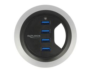 DeLOCK 62868 interface hub USB 3.2 Gen 1 (3.1 Gen 1) Type-A 5000 Mbit/s Zwart