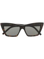 Saint Laurent Eyewear lunettes de soleil Mica à monture papillon - Marron