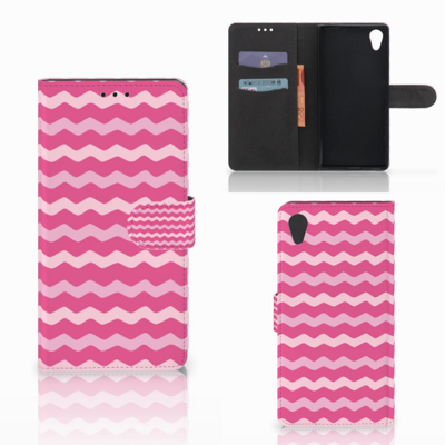 Sony Xperia XA1 Plus Telefoon Hoesje Waves Pink