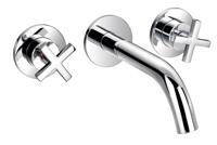 Best Design New Jax inbouw wastafelkraan 3-gats chroom