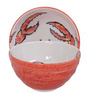 Tokyo Design Studio - Seafood - Noodlekom - Krab - Rood - 16 x 8.5cm - 950ml