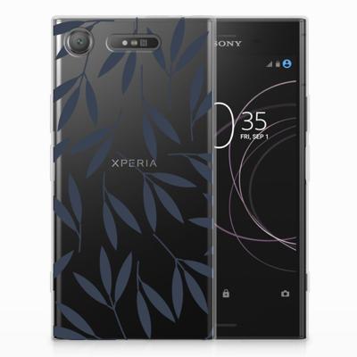 Sony Xperia XZ1 TPU Case Leaves Blue