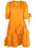 Cecilie Bahnsen robe en coton Danita à volants - Orange