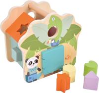 small foot Bouwblokken Huis 'Jungle Friends', gemaakt van FSC® 100% gecertificeerd hout, voor kinderen vanaf 12 maanden, 12767