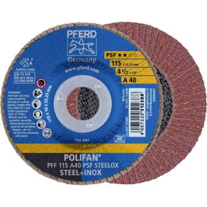 PFERD 67644115 PFF 115 A 40 PSF STEELOX Lamellenschijf Diameter 115 mm Boordiameter 22.23 mm RVS, Staal 10 stuk(s)