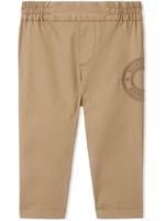 Burberry Kids pantalon Logo Graphic en serge - Tons neutres