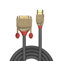 Lindy 36199 video kabel adapter 15 m HDMI Type A (Standaard) DVI-D Goud - thumbnail