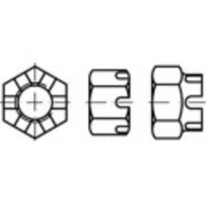 TOOLCRAFT 132200 Kroonmoeren M30 DIN 935 Staal Galvanisch verzinkt 10 stuk(s)