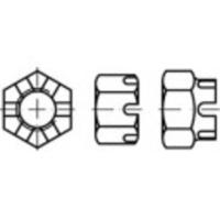 TOOLCRAFT 132200 Kroonmoeren M30 DIN 935 Staal Galvanisch verzinkt 10 stuk(s)