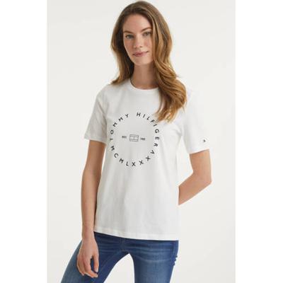 Tommy Hilfiger T-shirt van biologisch katoen wit